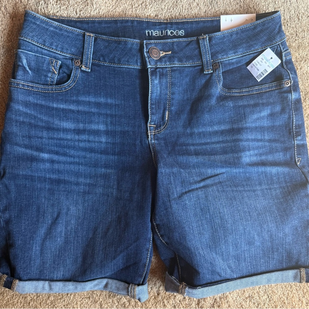 NWT Maurice's Denim Bermuda Shorts size 10